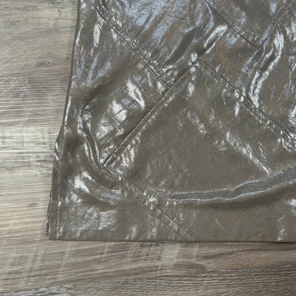 Whistles Metallic Camisole Silver Liquid Tank Top Y2K Partycore Festival - Picture 6 of 9